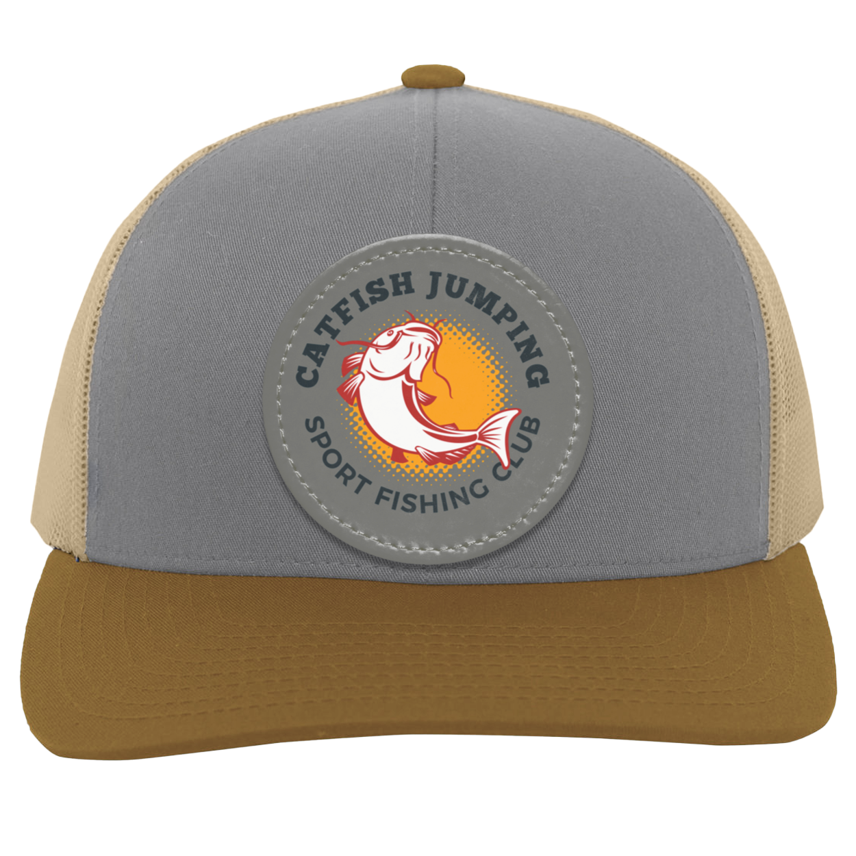 Catfish Jumping Trucker Snap Back - Patch