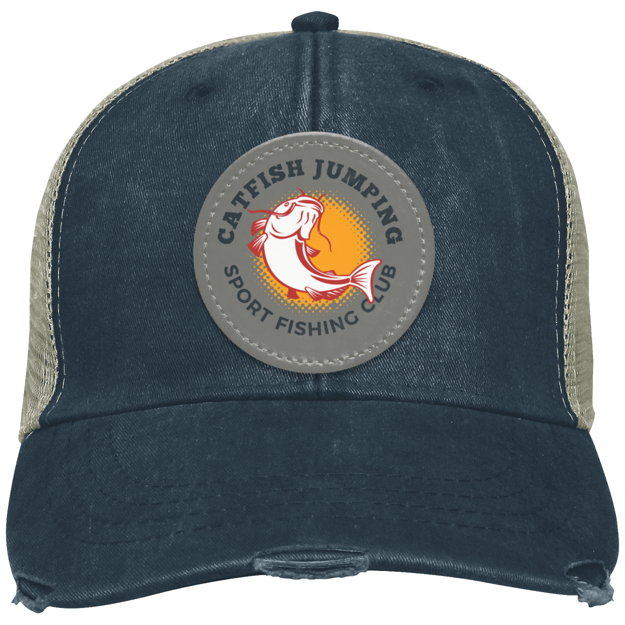 Catfish Jumping Trucker Snap Back - Patch