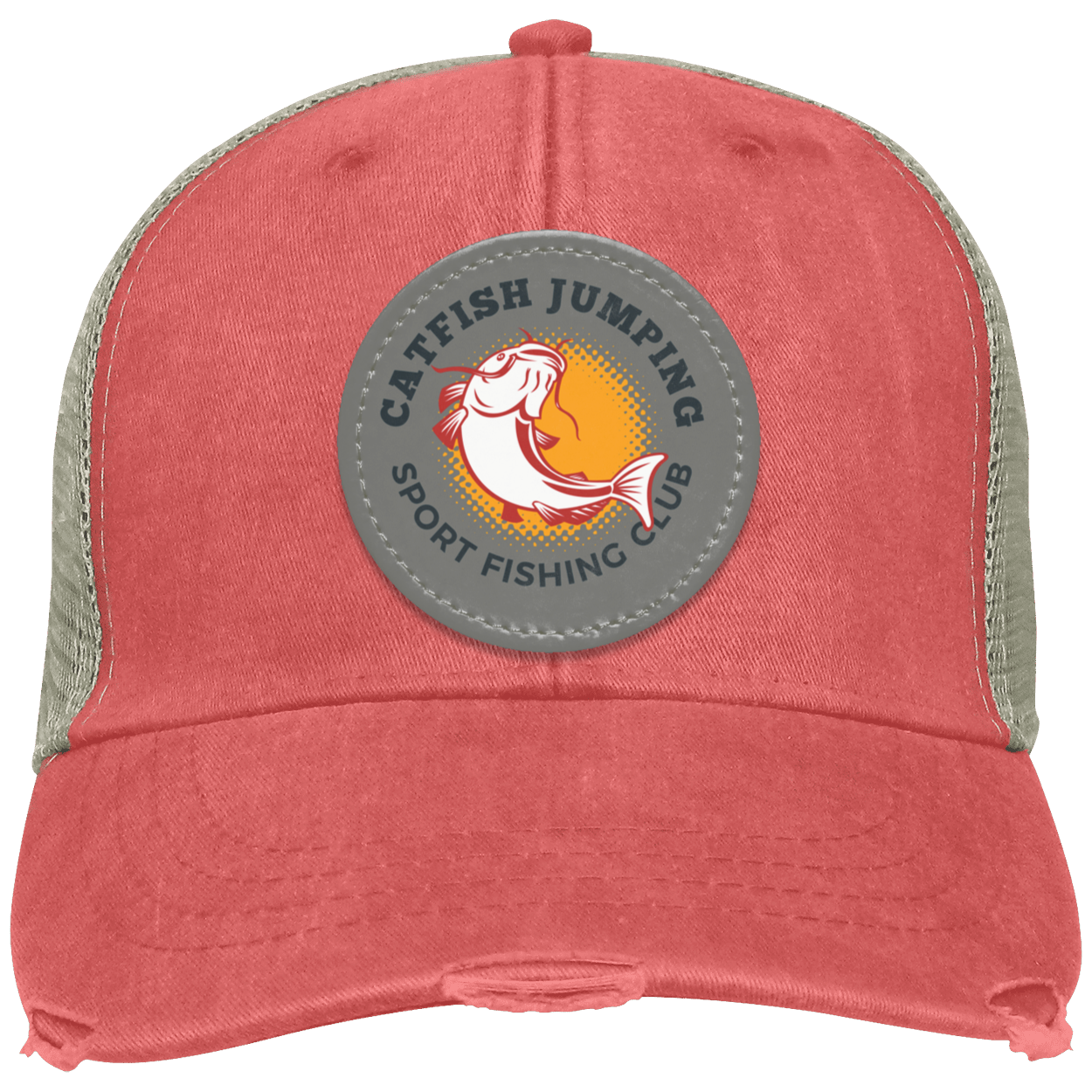 Catfish Jumping Trucker Snap Back - Patch