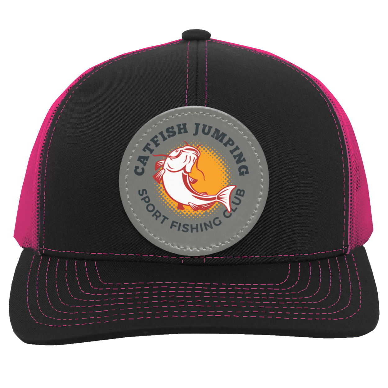 Catfish Jumping Trucker Snap Back - Patch