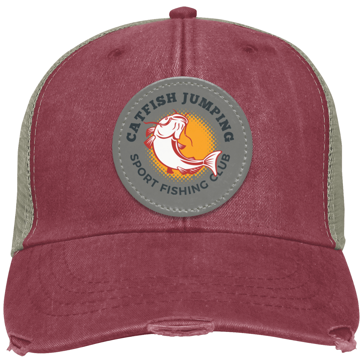 Catfish Jumping Trucker Snap Back - Patch