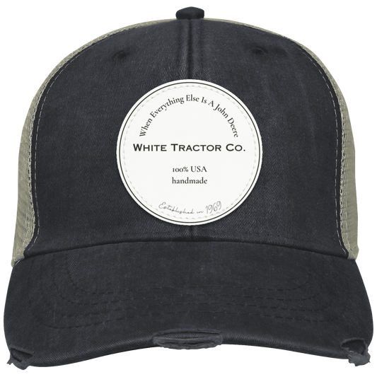 White Tractor Co Distressed Ollie Cap - Patch