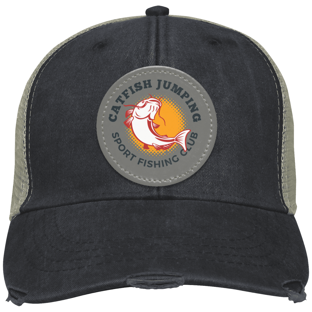 Catfish Jumping Trucker Snap Back - Patch