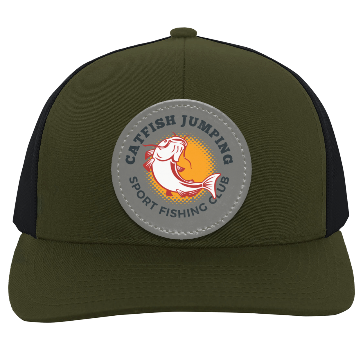 Catfish Jumping Trucker Snap Back - Patch