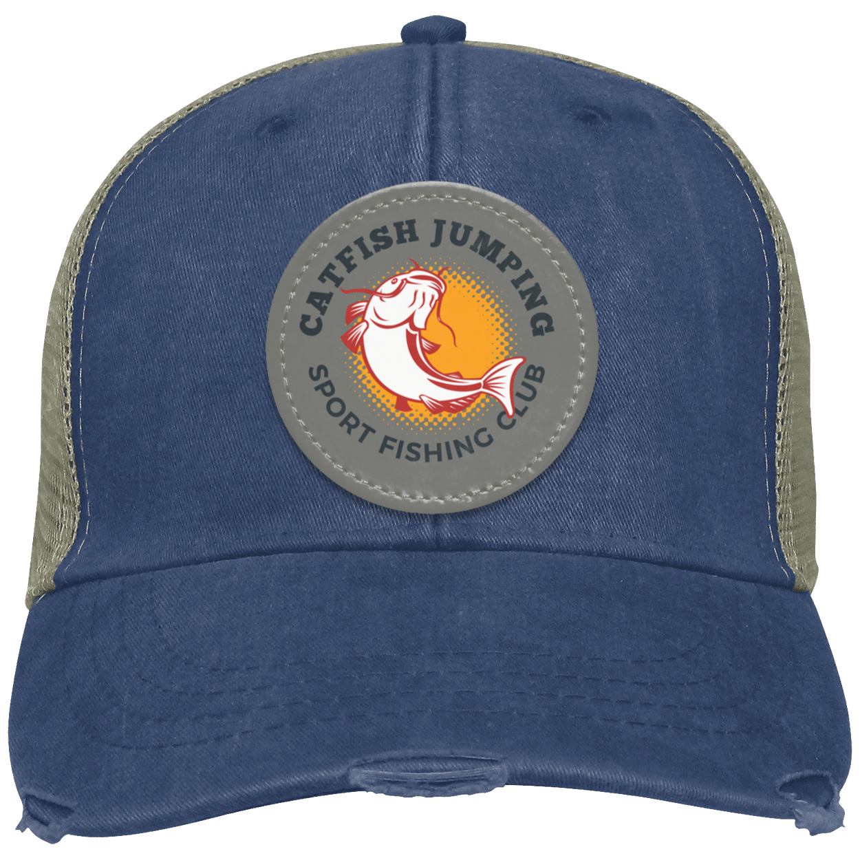 Catfish Jumping Trucker Snap Back - Patch