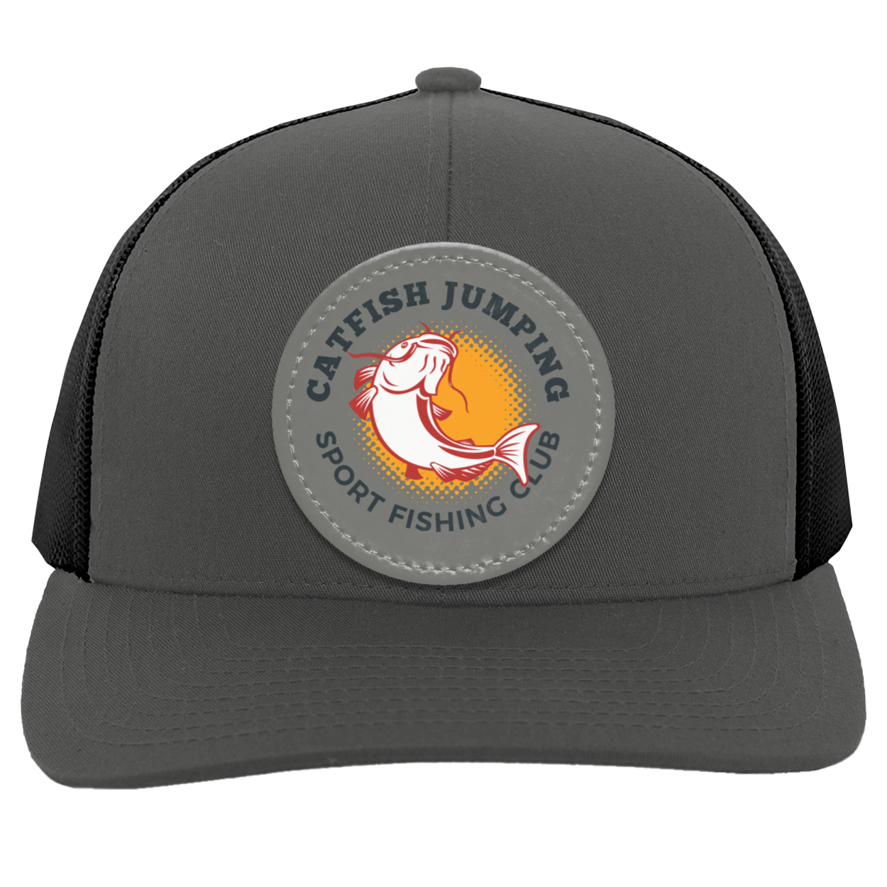 Catfish Jumping Trucker Snap Back - Patch