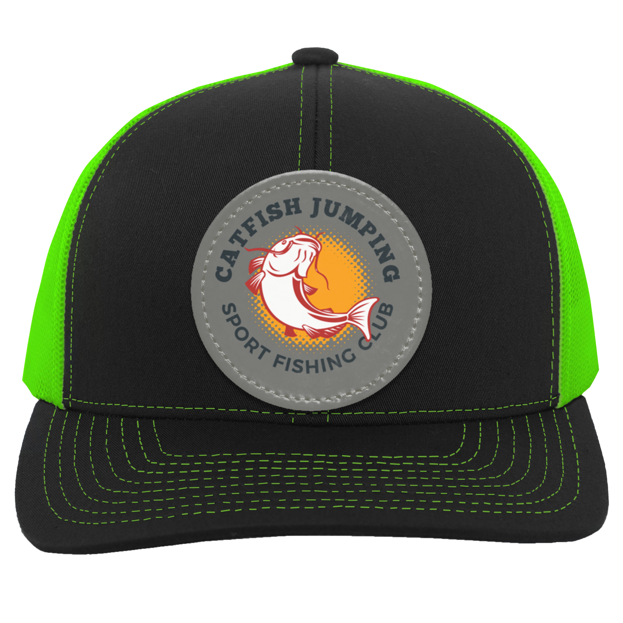 Catfish Jumping Trucker Snap Back - Patch