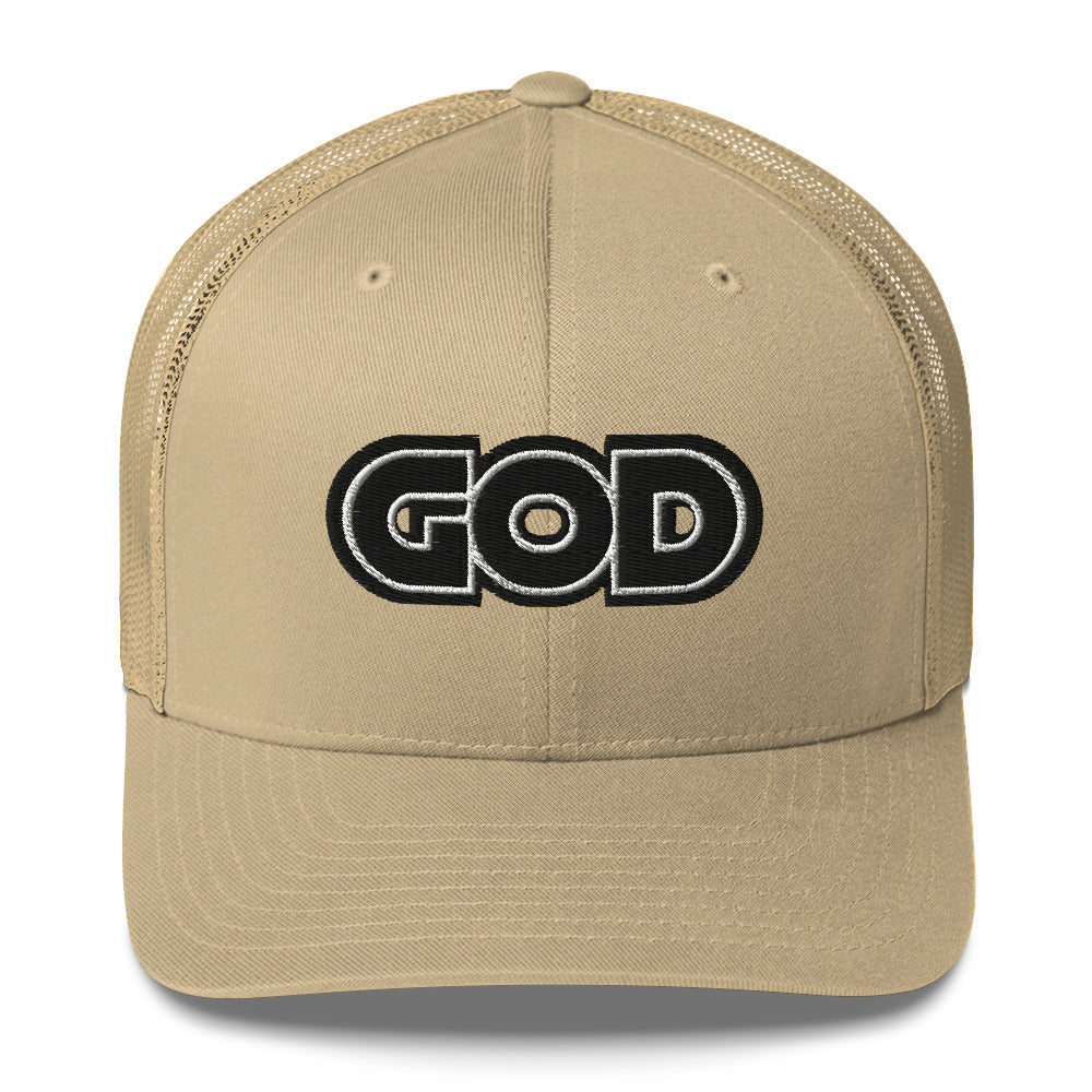 GOD Stitched Trucker Cap