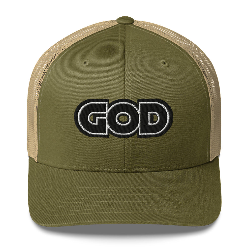 GOD Stitched Trucker Cap
