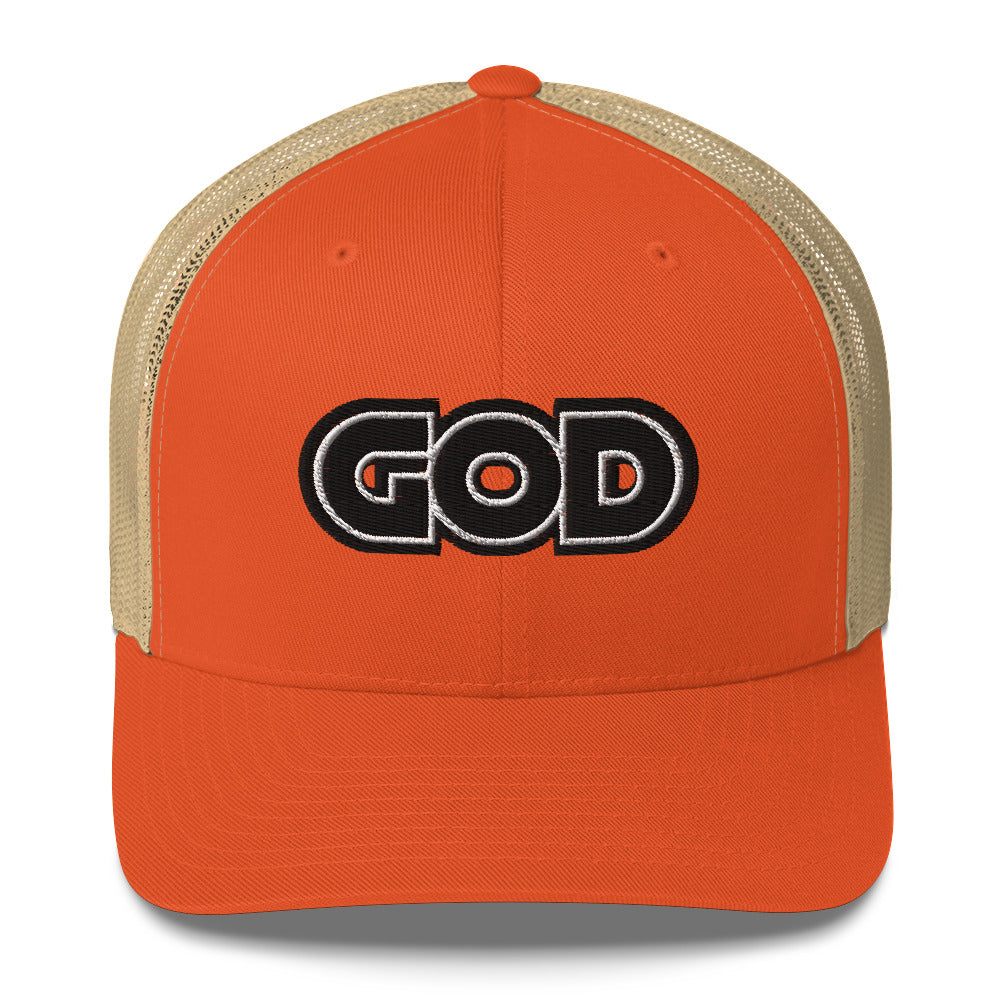 GOD Stitched Trucker Cap