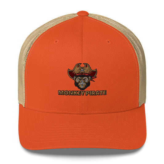 Monkey Pirate Trucker Cap