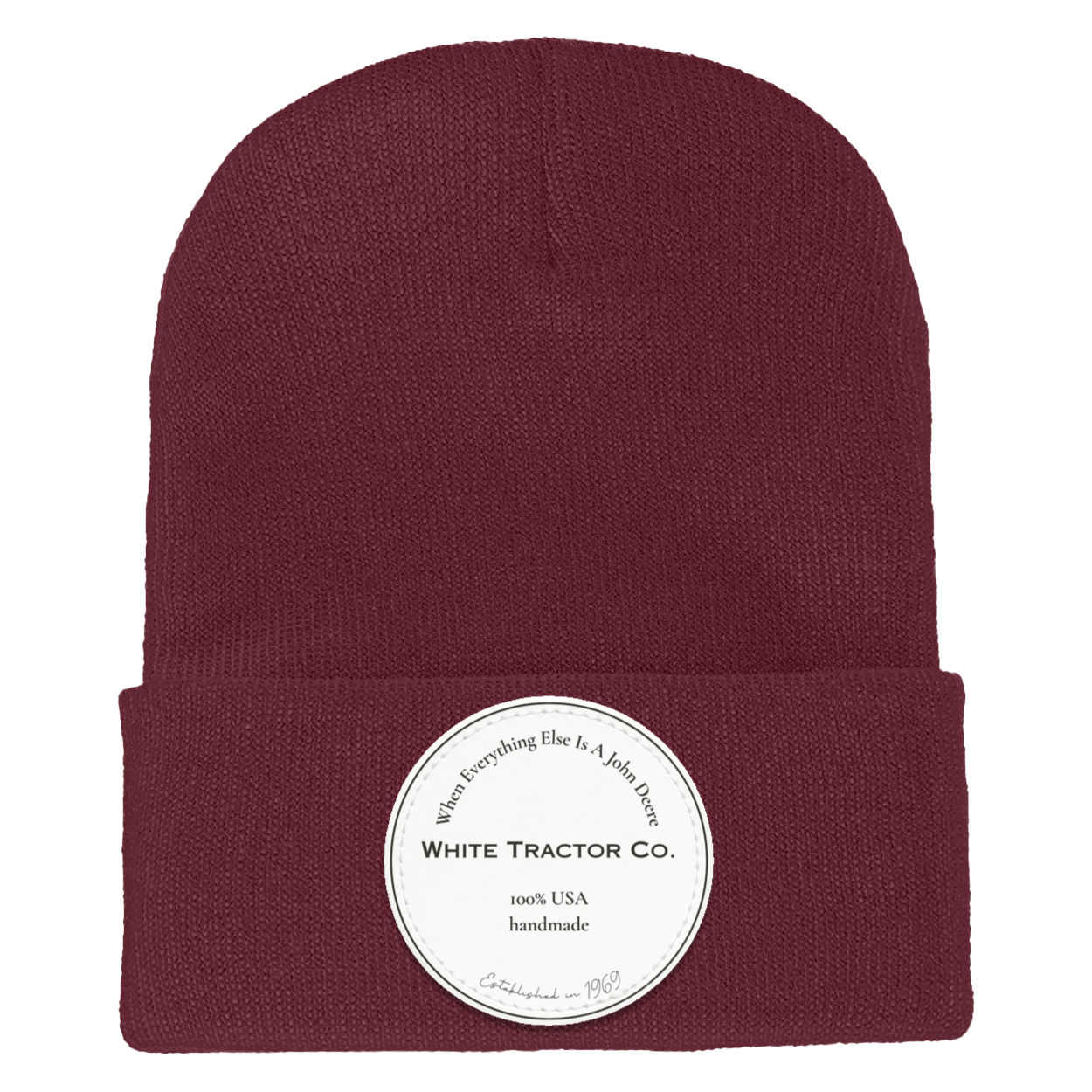 White Tractor Co Adult Cuffed Knit Beanie