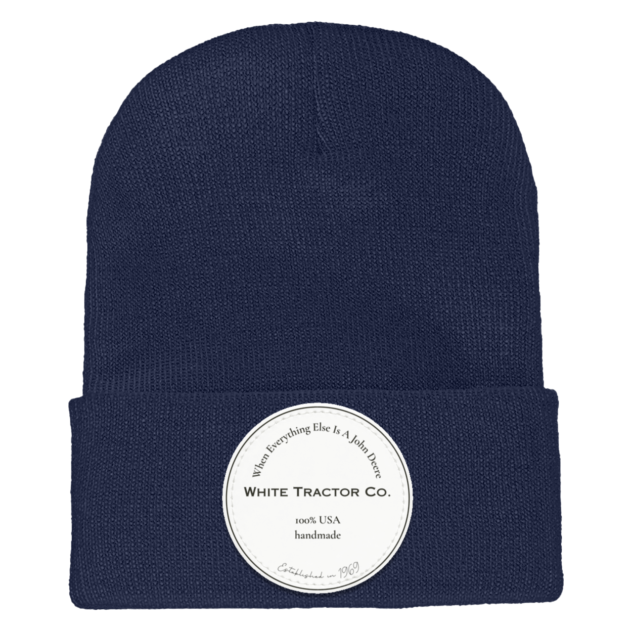 White Tractor Co Adult Cuffed Knit Beanie