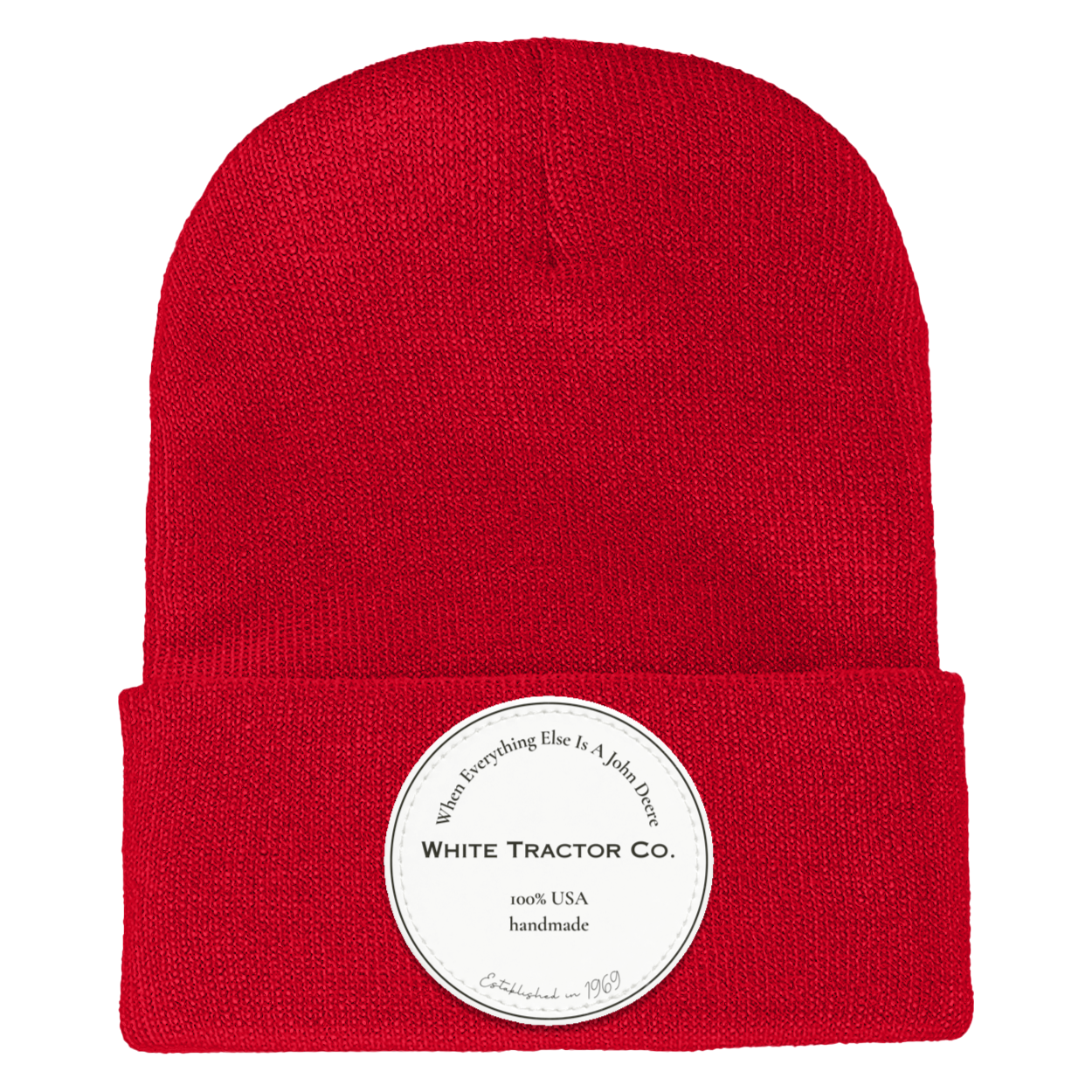 White Tractor Co Adult Cuffed Knit Beanie