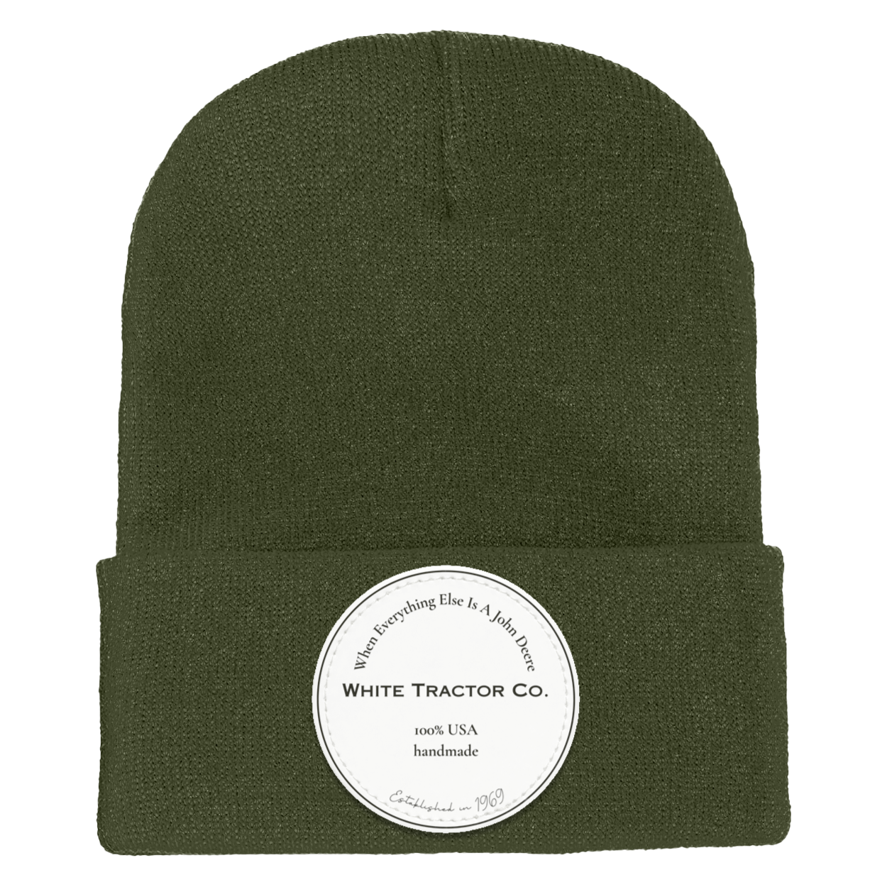 White Tractor Co Adult Cuffed Knit Beanie