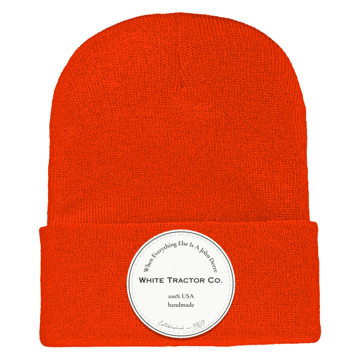 White Tractor Co Adult Cuffed Knit Beanie