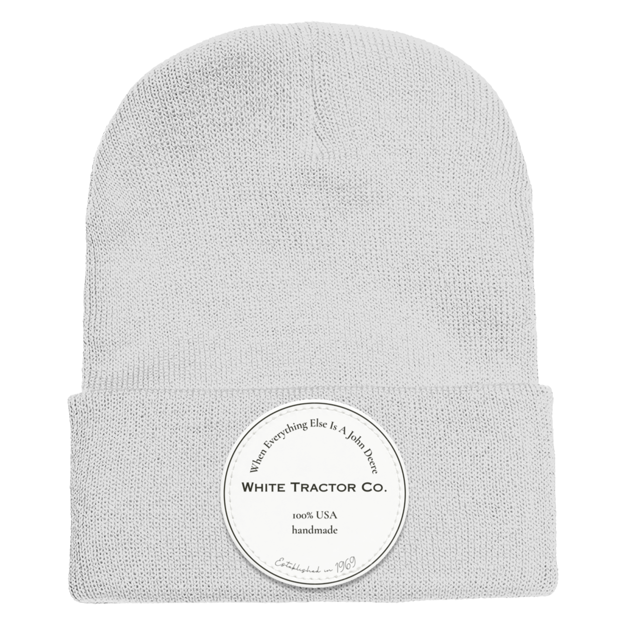 White Tractor Co Adult Cuffed Knit Beanie