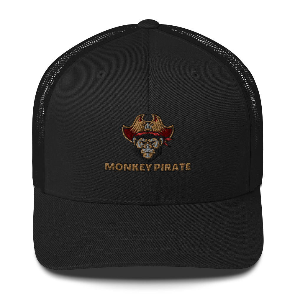 Monkey Pirate Trucker Cap