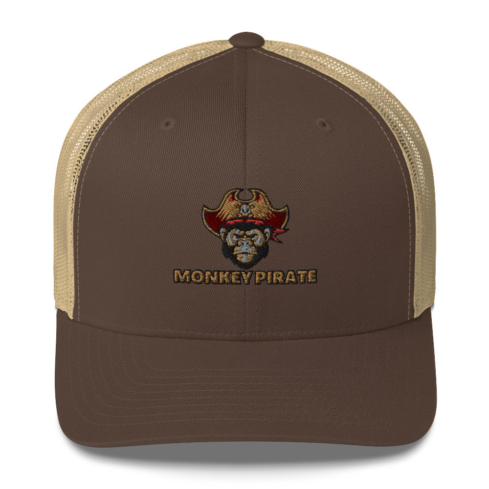 Monkey Pirate Trucker Cap