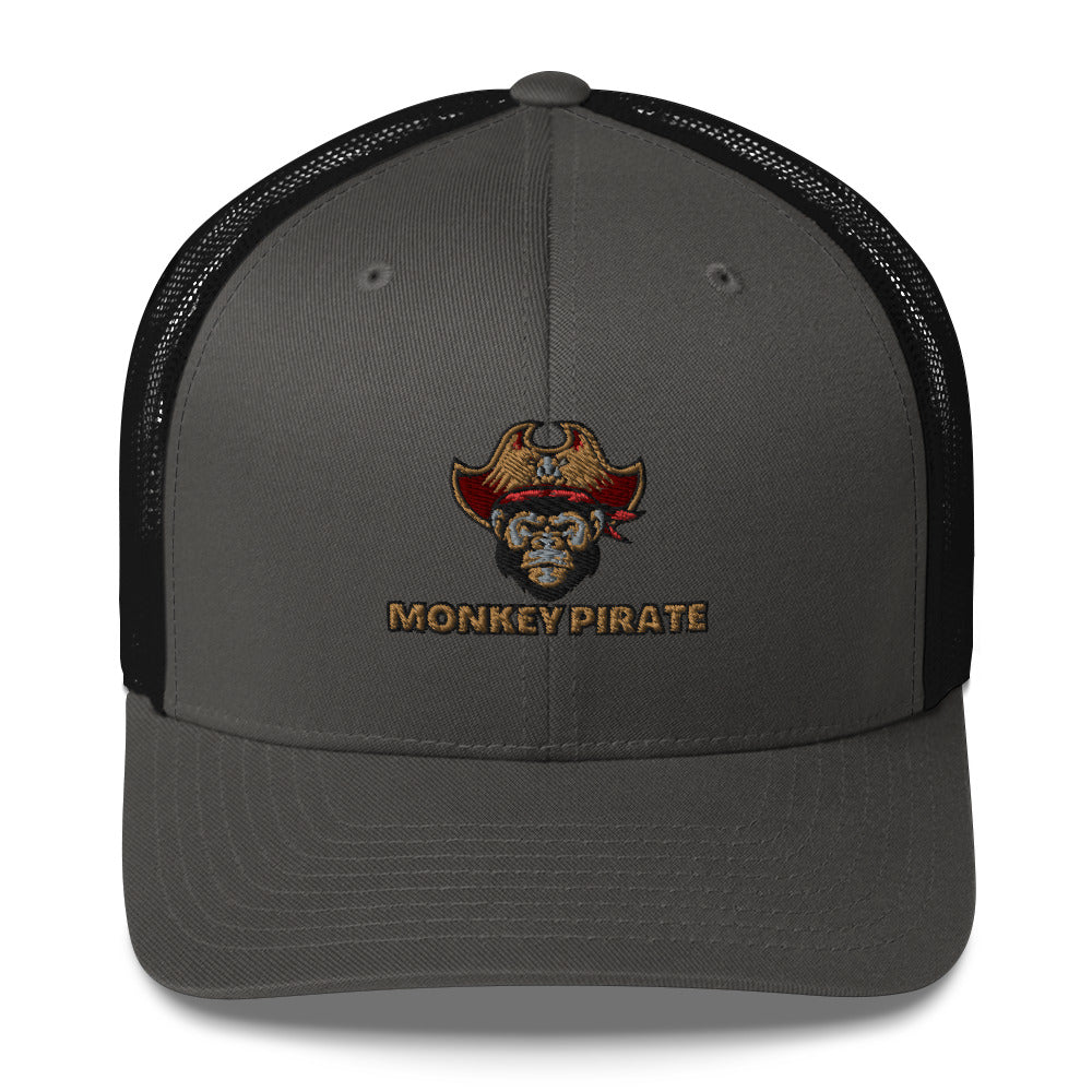 Monkey Pirate Trucker Cap