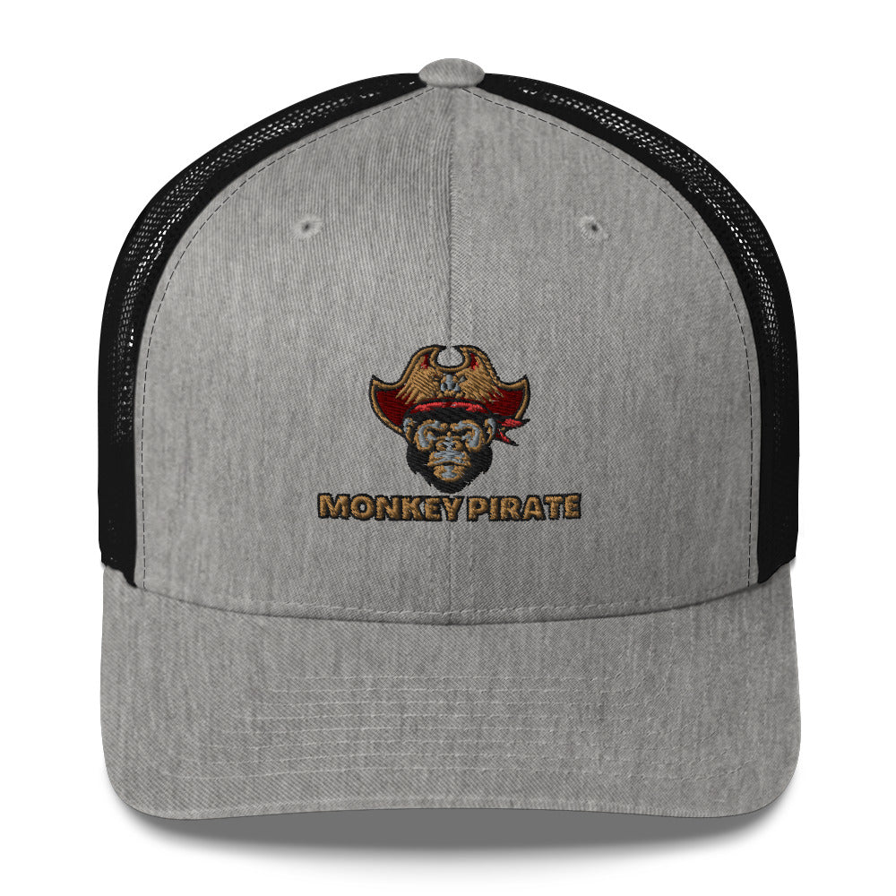 Monkey Pirate Trucker Cap