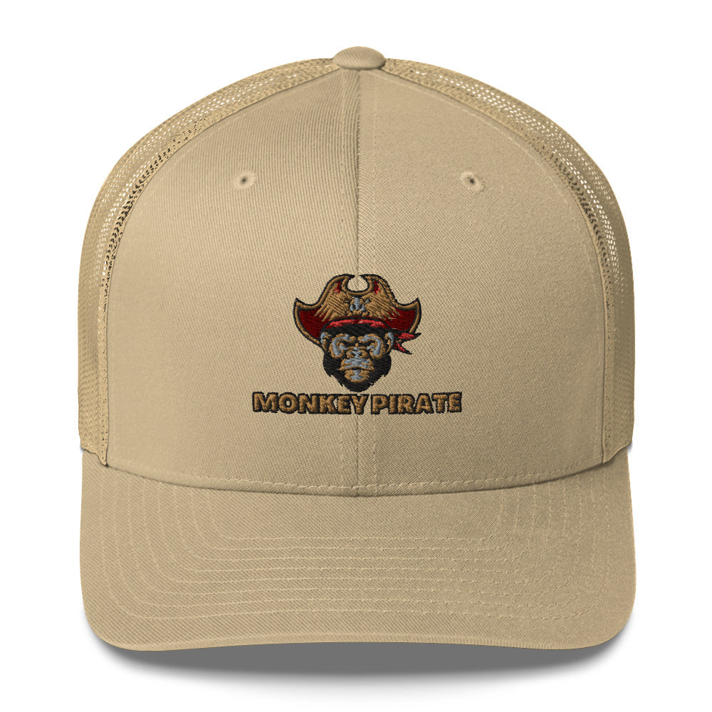 Monkey Pirate Trucker Cap