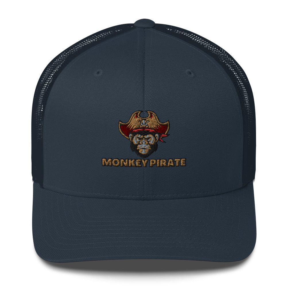 Monkey Pirate Trucker Cap