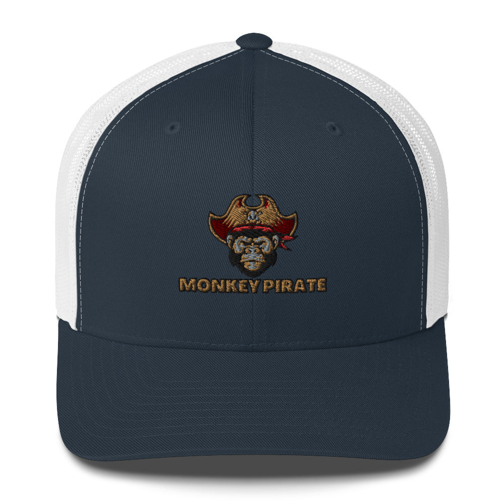 Monkey Pirate Trucker Cap
