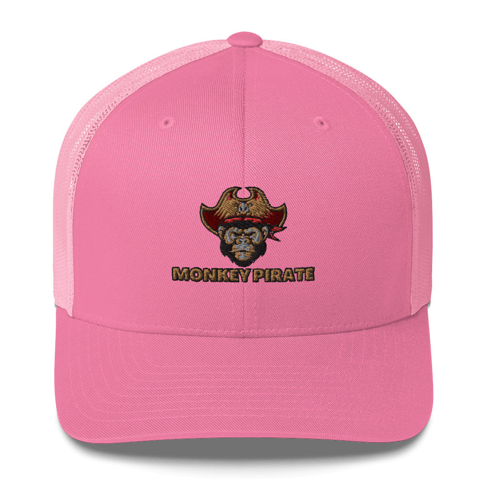 Monkey Pirate Trucker Cap