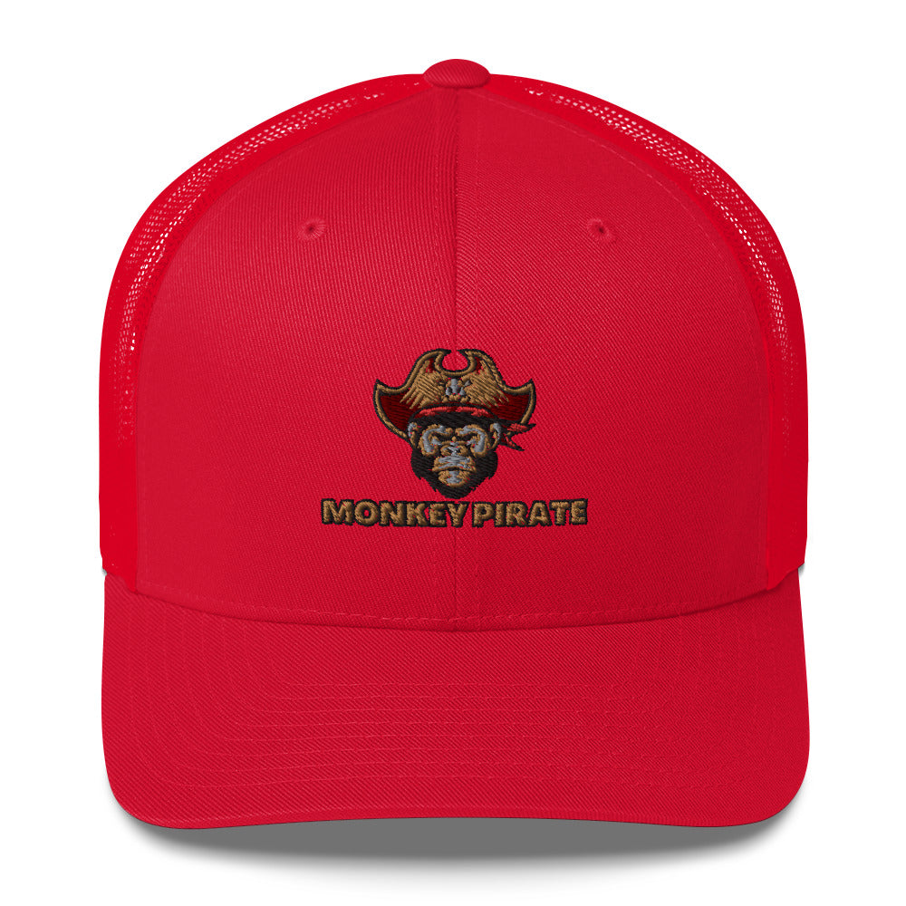 Monkey Pirate Trucker Cap